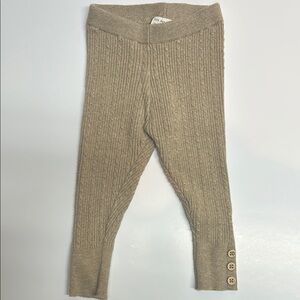 Cozy Knit Kids Leggings - Beige